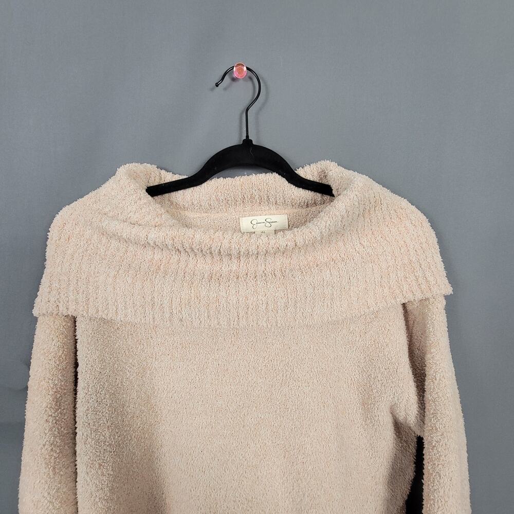 Jessica Simpson Blush Pink Cozy Knit Sweater Wide Neck Soft Pullover - Picture 3 of 9